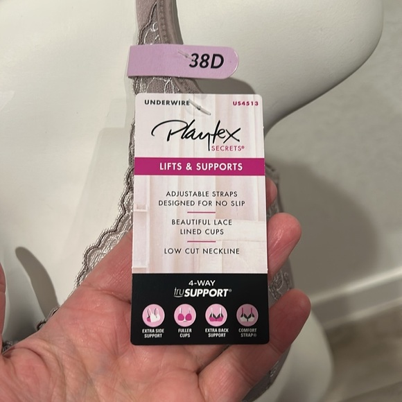 Playtex Secrets Lifts & Support Underwire Bra Size 38D - Picture 4 of 5